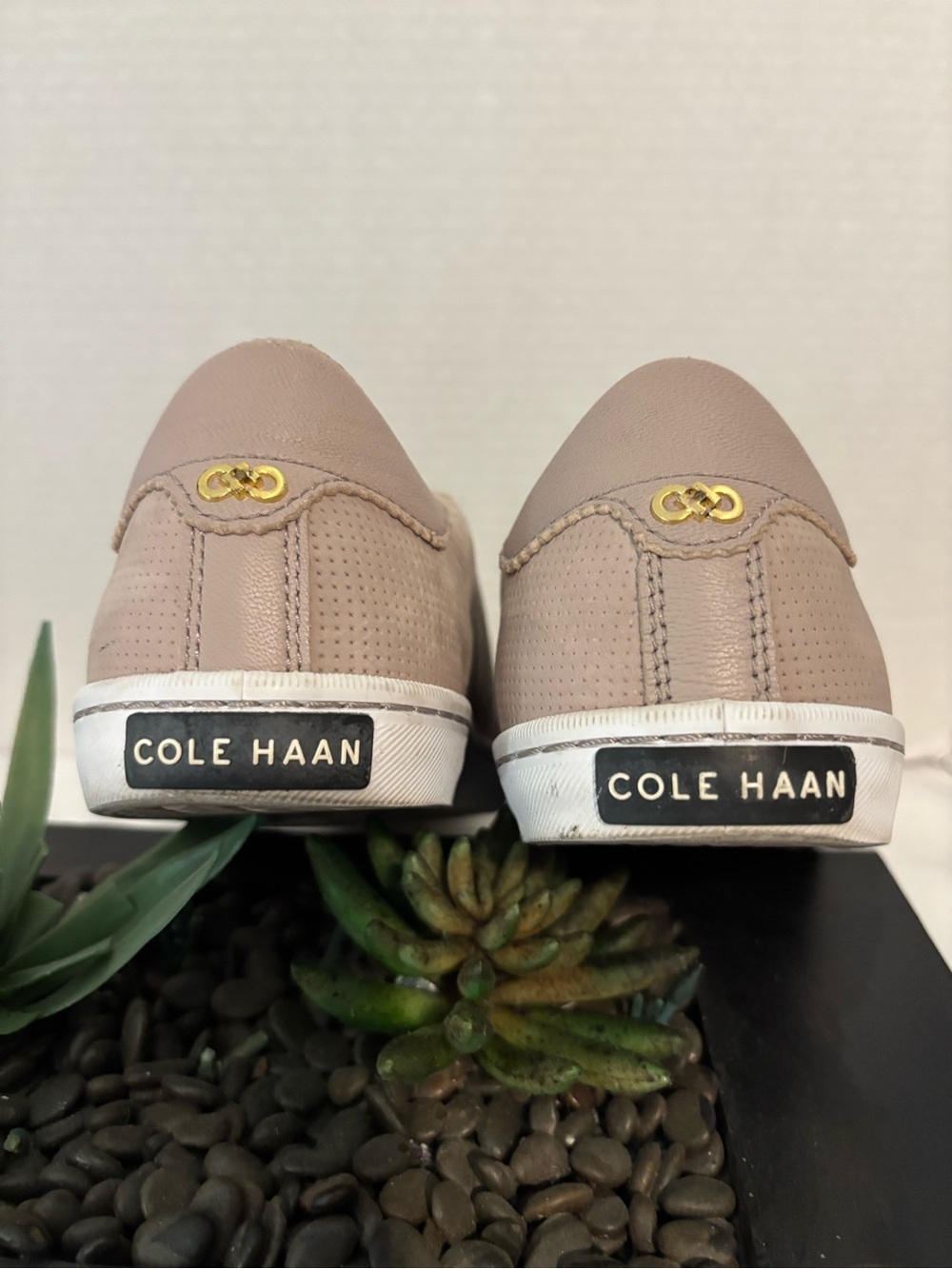 COLE HAAN LOW TOP LEATHER GRAND PRO SNEAKERS TAN COLOR SZ 8.5 - Picture 2 of 9